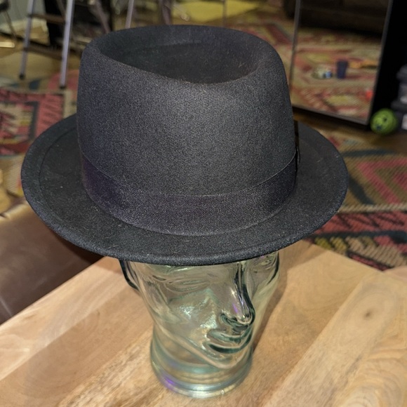 Black men’s fedora adjustable size - Picture 2 of 7